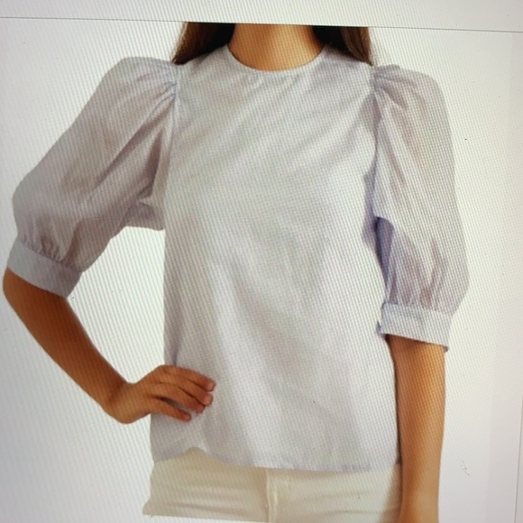Samsoe Samsoe Celestine Blue Check Blouse L - Picture 1 of 13